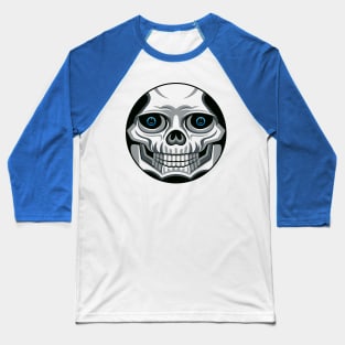 Geometric Skull Logo with Blue Eyes for light background Baseball T-Shirt